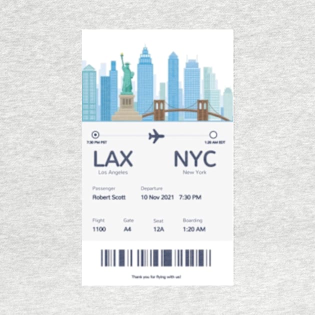 Boarding ticket LA to New York by Petko121212